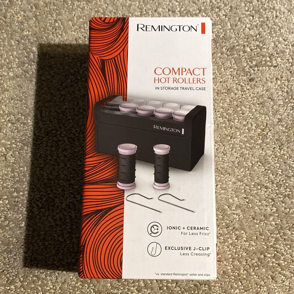 Remington Compact Hot Rollers Set Ionic Ceramic Travel Case